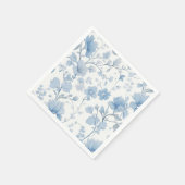 青い花のエレガントで幻想的なガーデンパーティー スタンダードカクテルナプキン (角)