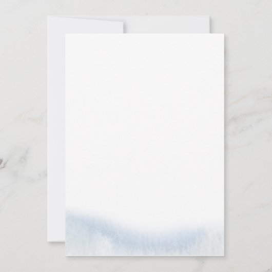 青い花のエロープメント受付招待状 招待状 (裏面)