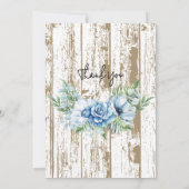 青い花のカウガール ブライダルシャワーの招待状 招待状 (裏面)