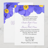 青い花のガーデン　キリスト教　宗教的な 招待状 (正面/裏面)