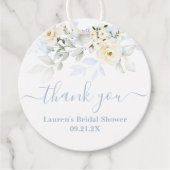 青い花のギフトタグ フェイバータグ (正面)