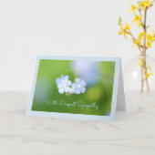 青い花のグリーティングカード カード (黄色い花)