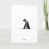 青い花のサクラソウ カード (裏面)