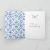 青い花のシチリア 青い空の景色 カード (内部)