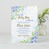 青い花のシャワーの招待状 招待状 (スタンド正面)