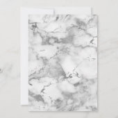 青い花のシルバーマーブル写真追悼サービス 招待状 (裏面)