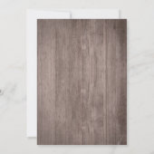 青い花のストリングライトのラスティックな卒業パーティー 招待状 (裏面)