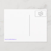 青い花のセージの葉のポストカード ポストカード (裏面)