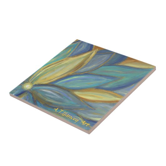 青い花のタイル タイル (側面)