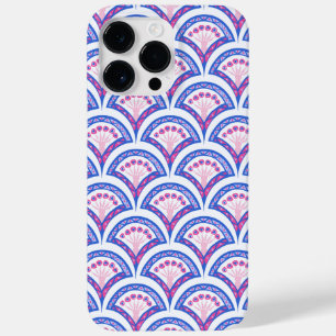 青い花のダマスク模様 Case-Mate iPhone 14 PRO MAXケース