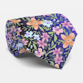 青い花のネクタイ ネクタイ (ロール)