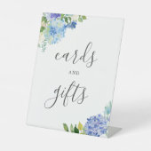 青い花のハイドランジア カードとギフトのサイン 台座サイン (正面)