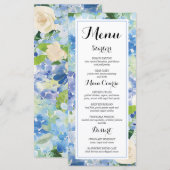 青い花のハイドランジア メニューカーズ メニュー (正面/裏面)