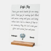 青い花のパスター鑑賞アクリルサイン アクリルサイン (傾斜)