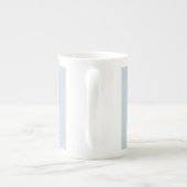 青い花のパーソナライズな骨灰磁器のマグ ボーンチャイナマグカップ (裏面)