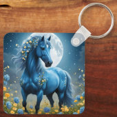 青い花のファンタジー馬 キーホルダー (裏面)