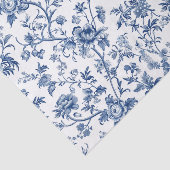 青い花のフランス風ビンテージデコパージュ 薄葉紙 (詳細)