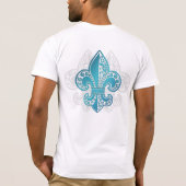 青い花のフルーア#3 Tシャツ (裏面)