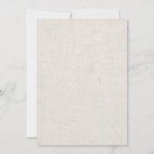 青い花のフレンチブルドッグのベビーシャワー 招待状 (裏面)