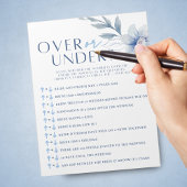 青い花のブライダルの上または下シャワーゲームパック ノートパッド