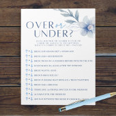 青い花のブライダルの上または下シャワーゲームパック ノートパッド