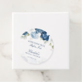 青い花のブライダルシャワーのお祝い フェイバータグ (インサイチュ)