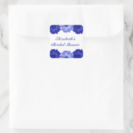 青い花のブライダルシャワー スクエアシール