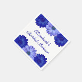 青い花のブライダルシャワー スタンダードカクテルナプキン (角)