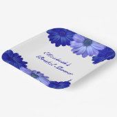 青い花のブライダルシャワー ペーパープレート (傾斜あり)