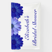 青い花のブライダルシャワー 横断幕 (縦)