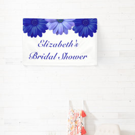 青い花のブライダルシャワー 横断幕