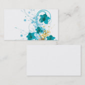 青い花のプロフィールカード コーリングカード (正面/裏面)