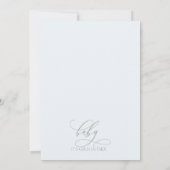 青い花のベイビーシャワー「寒いよ、ベイビー」 招待状 (裏面)