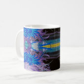 青い花のマグカップ コーヒーマグカップ (正面左)