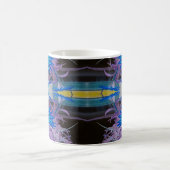 青い花のマグカップ コーヒーマグカップ (中央)