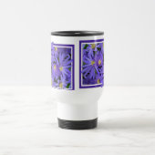 青い花のマグ トラベルカップ 青いデイジーのカップ トラベルマグ (中央)