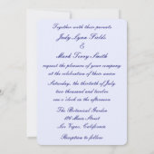 青い花のメイソンジャー 結婚式招待状 招待状 (裏面)