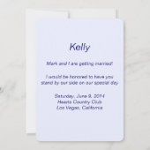 青い花のメイソンジャー 花嫁の友達 カード (裏面)