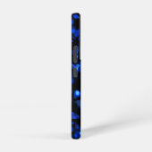 青い花のライトの美しいデザイン SAMSUNG GALAXYケース (右側面)