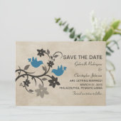 青い花のルーベ鳥たち　結婚式場のご案内 招待状 (スタンド正面)