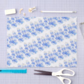 青い花のロベリアの水彩画の芸術のティッシュペーパー 薄葉紙 (クラフト)