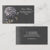 青い花のヴィンテージの名刺 名刺 (正面/裏面)