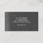 青い花のヴィンテージの名刺 名刺 (裏面)