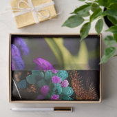 青い花の三毛猫、ファンタジー 薄葉紙 (ギフト)