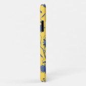 青い花の上からし黄色の花のパターン Case-Mate iPhoneケース (裏面/右)