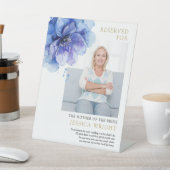 青い花の予約席 ウェディング フォト 台座サイン (インサイチュ)