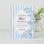 青い花の何か青いメイドオブオナー提案 招待状 (スタンド正面)
