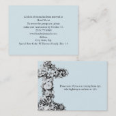 青い花の十字のホテルおよび方向カード 名刺 (正面/裏面)