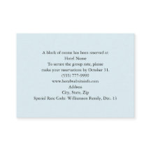 青い花の十字のホテルおよび方向カード