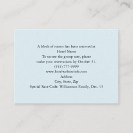 青い花の十字のホテルおよび方向カード 名刺